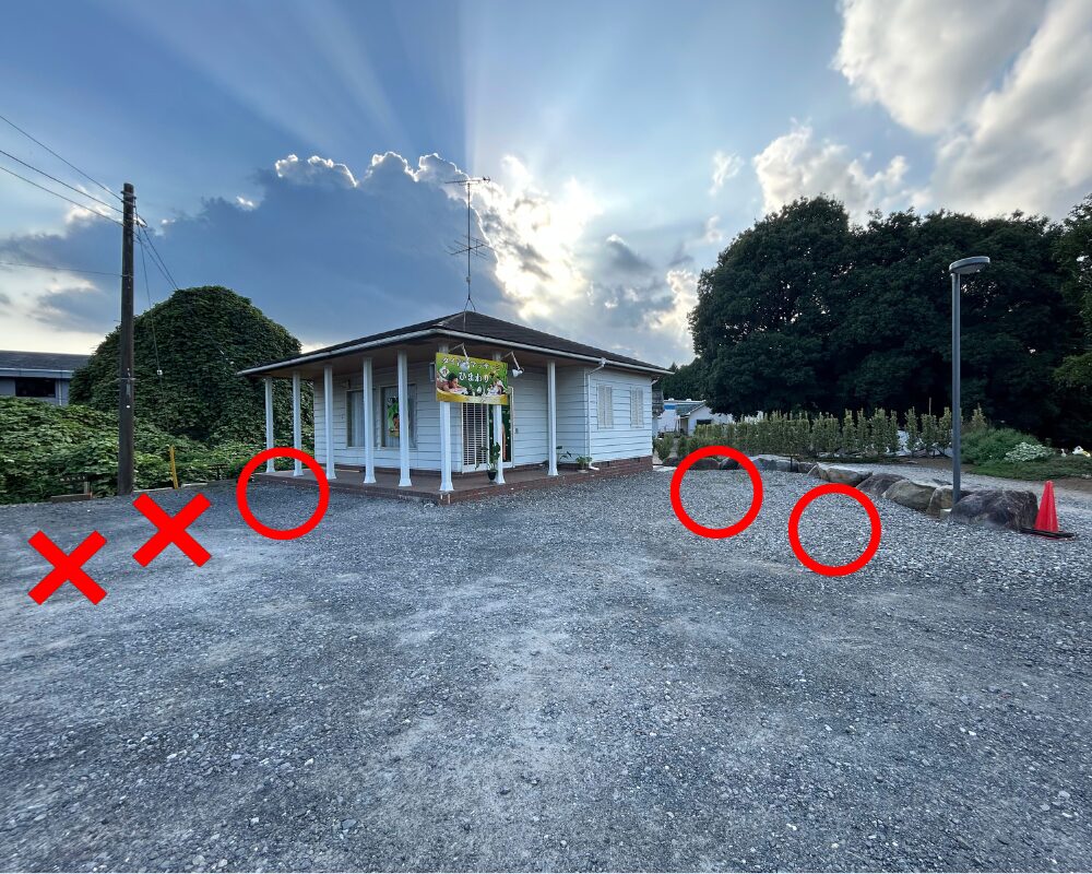 茨城県小美玉市大谷のタイ古式マッサージ・ひまわりの駐車場